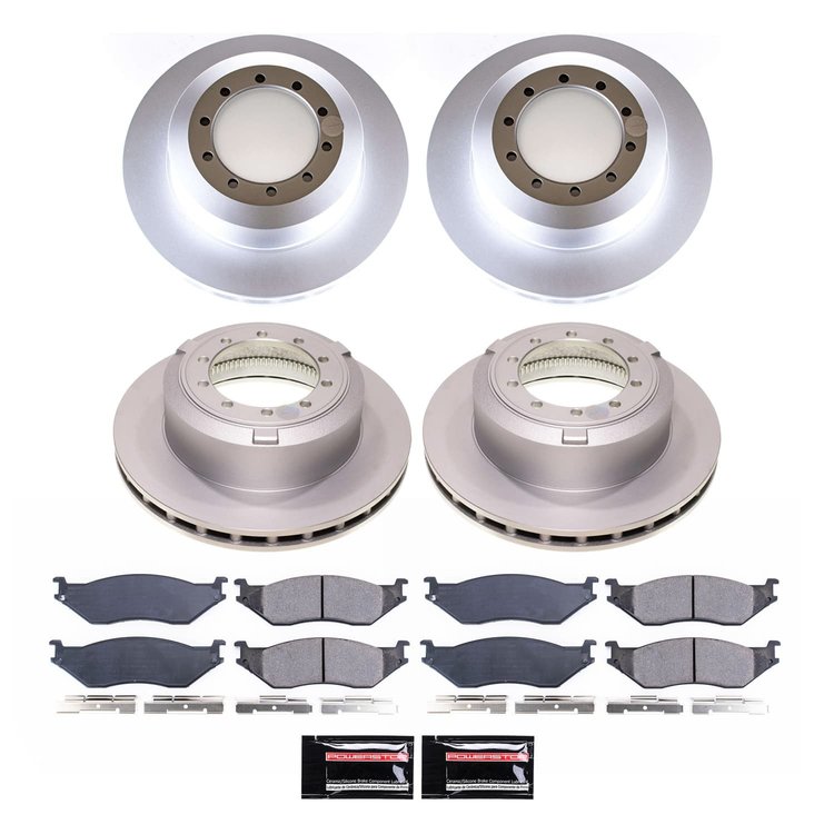 CRK7821 Genuine Geomet Coated Rotor & Low-Dust Ceramic Brake Pad Kit