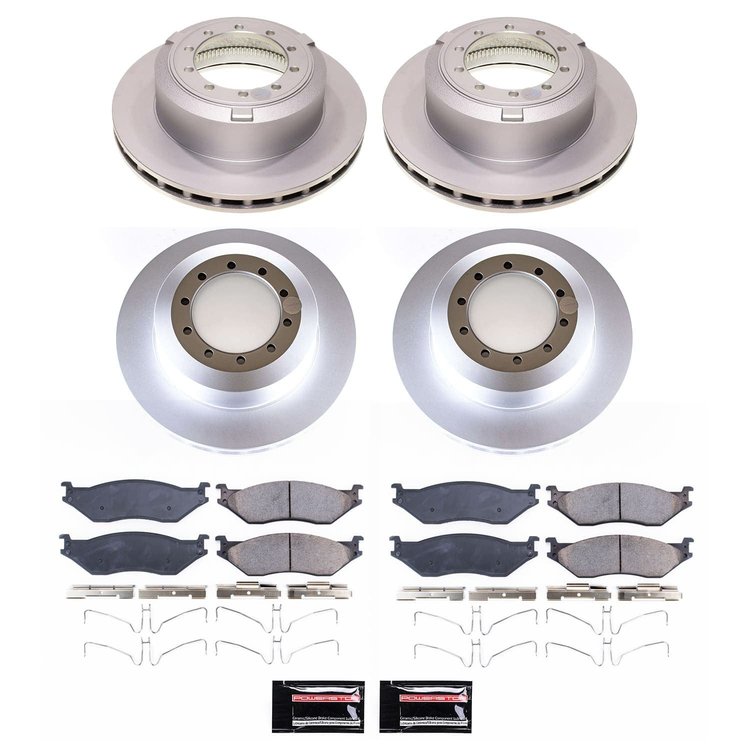 CRK8178 Genuine Geomet Coated Rotor & Low-Dust Ceramic Brake Pad Kit