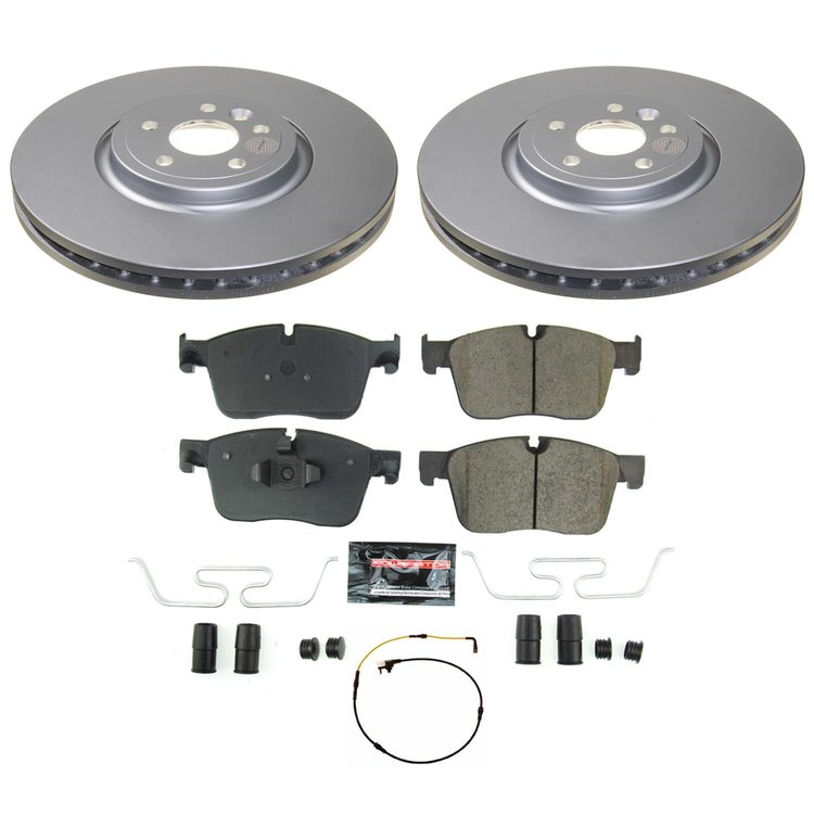 CRK8212 Genuine Geomet Coated Rotor & Carbon-Fiber Ceramic Brake Pad Kit