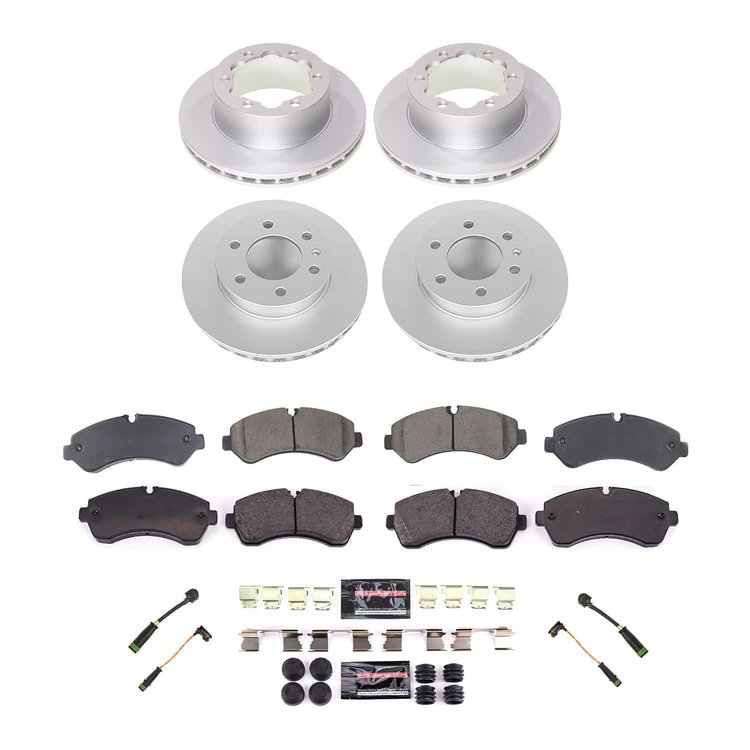CRK8431 Genuine Geomet Coated Rotor & Carbon-Fiber Ceramic Brake Pad Kit