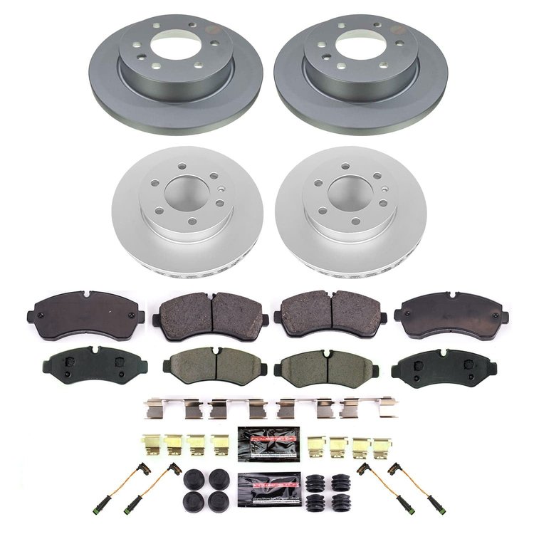 CRK8673 Genuine Geomet Coated Rotor & Low-Dust Ceramic Brake Pad Kit