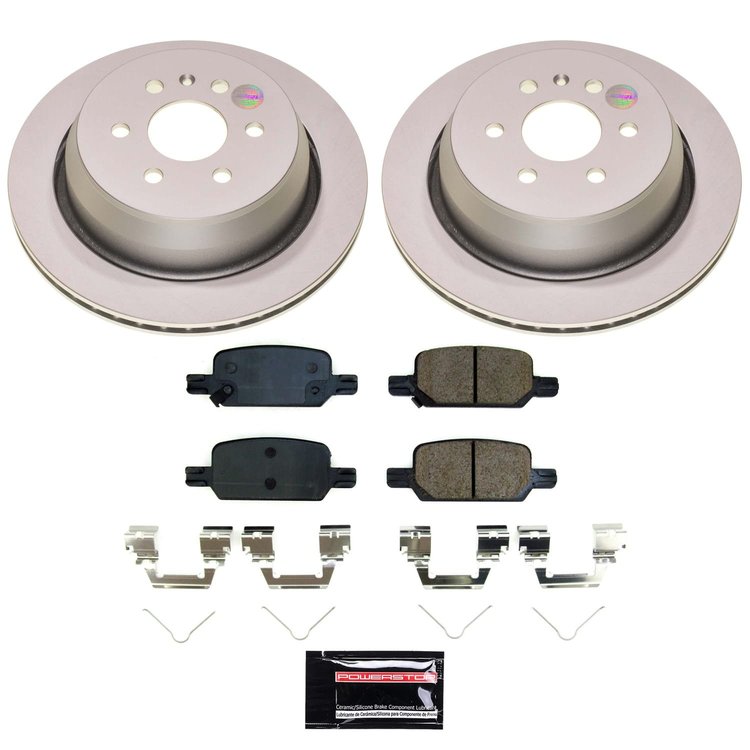CRK8761 Genuine Geomet Coated Rotor & Low-Dust Ceramic Brake Pad Kit