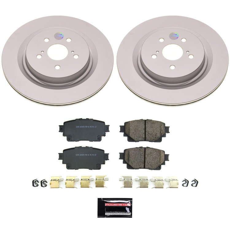 CRK8773 Genuine Geomet Coated Rotor & Low-Dust Ceramic Brake Pad Kit