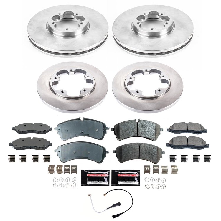 CRK8805 Genuine Geomet Coated Rotor & Low-Dust Ceramic Brake Pad Kit