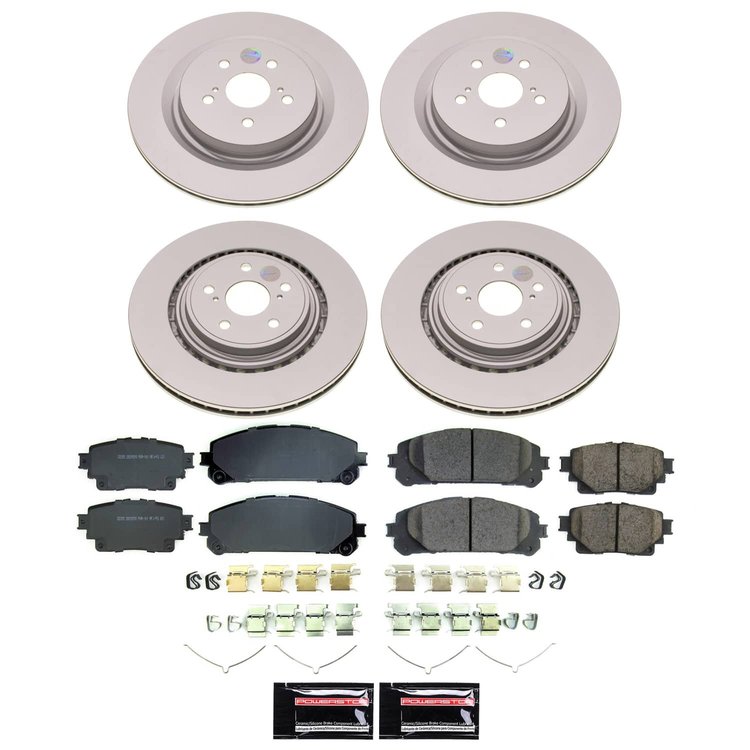 CRK8817 Genuine Geomet Coated Rotor & Low-Dust Ceramic Brake Pad Kit