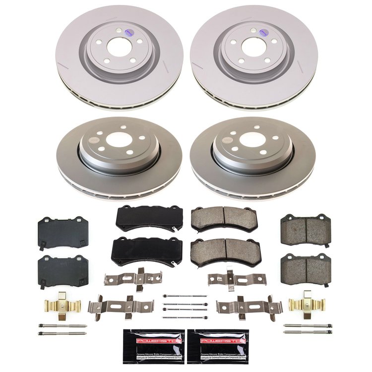 CRK8903 Genuine Geomet Coated Rotor & Low-Dust Ceramic Brake Pad Kit