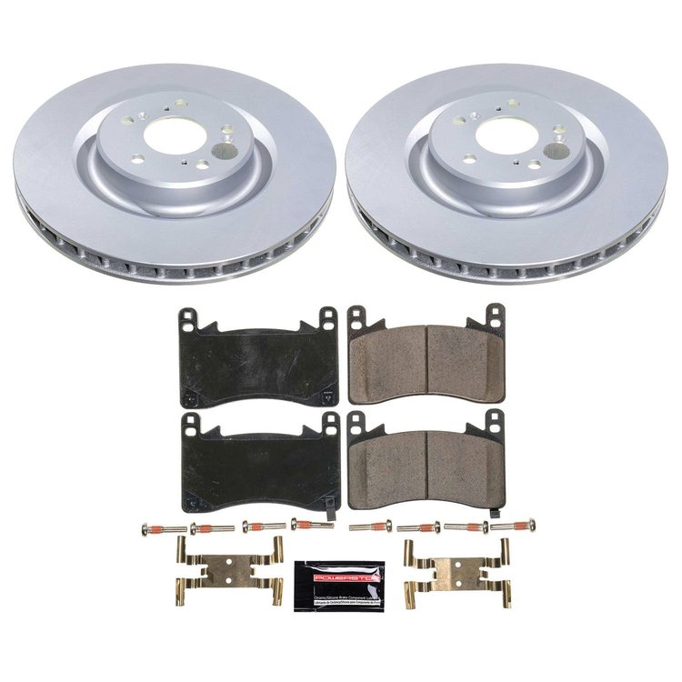 CRK8931 Genuine Geomet Coated Rotor & Low-Dust Ceramic Brake Pad Kit