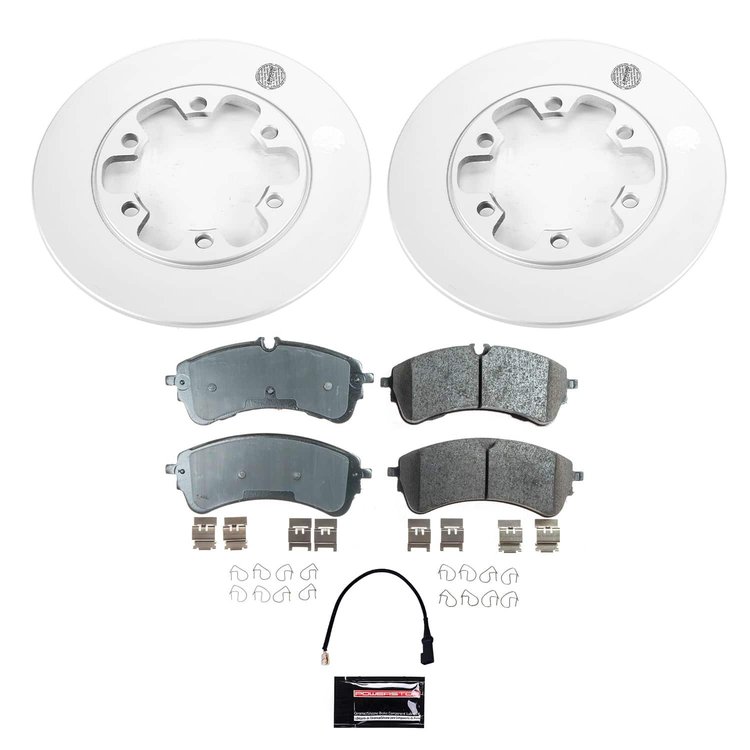 CRK8992 Genuine Geomet Coated Rotor & Low-Dust Ceramic Brake Pad Kit