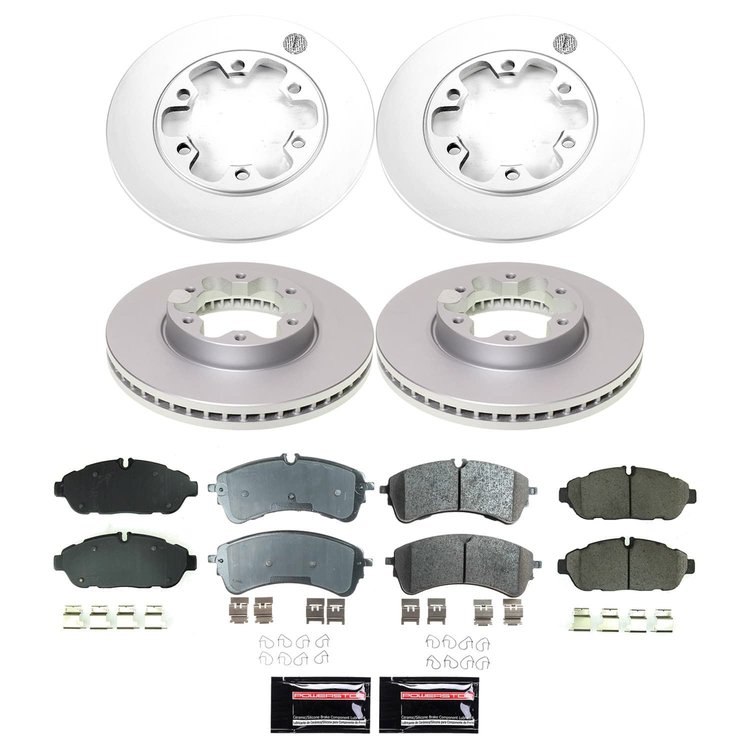 CRK9001 Genuine Geomet Coated Rotor & Low-Dust Ceramic Brake Pad Kit