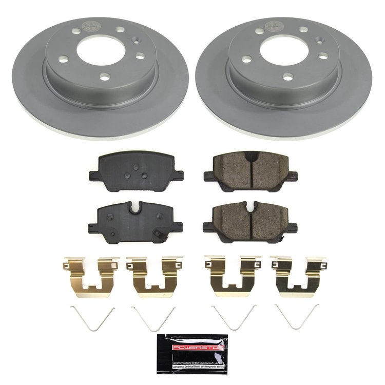 CRK9013 Genuine Geomet Coated Rotor & Low-Dust Ceramic Brake Pad Kit