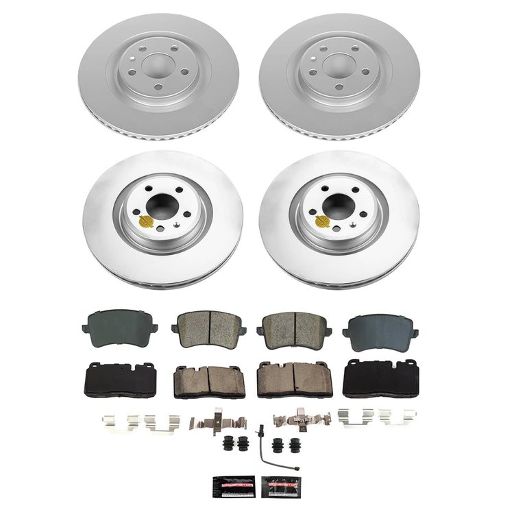 CRK9026 Genuine Geomet Coated Rotor & Carbon-Fiber Ceramic Brake Pad Kit