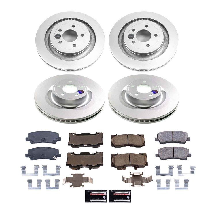CRK9030 Genuine Geomet Coated Rotor & Low-Dust Ceramic Brake Pad Kit