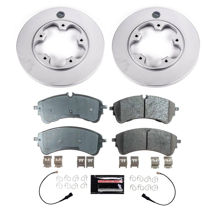 CRK9057 Genuine Geomet Coated Rotor & Low-Dust Ceramic Brake Pad Kit