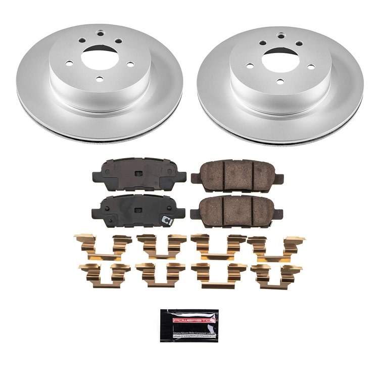 CRK9064 Genuine Geomet Coated Rotor & Low-Dust Ceramic Brake Pad Kit