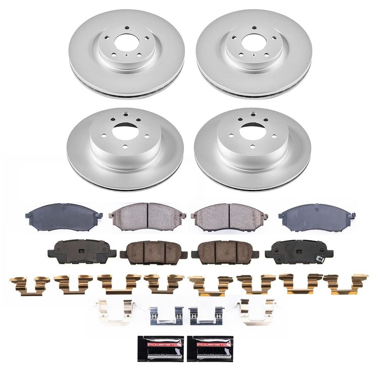 CRK9075 Genuine Geomet Coated Rotor & Low-Dust Ceramic Brake Pad Kit