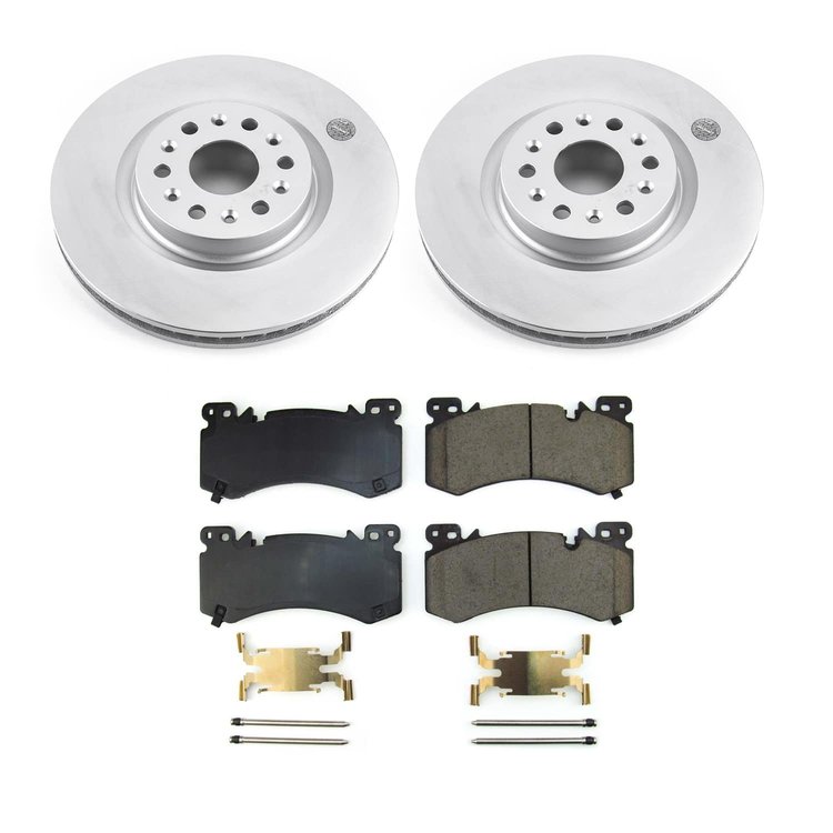 CRK9076 Genuine Geomet Coated Rotor & Low-Dust Ceramic Brake Pad Kit