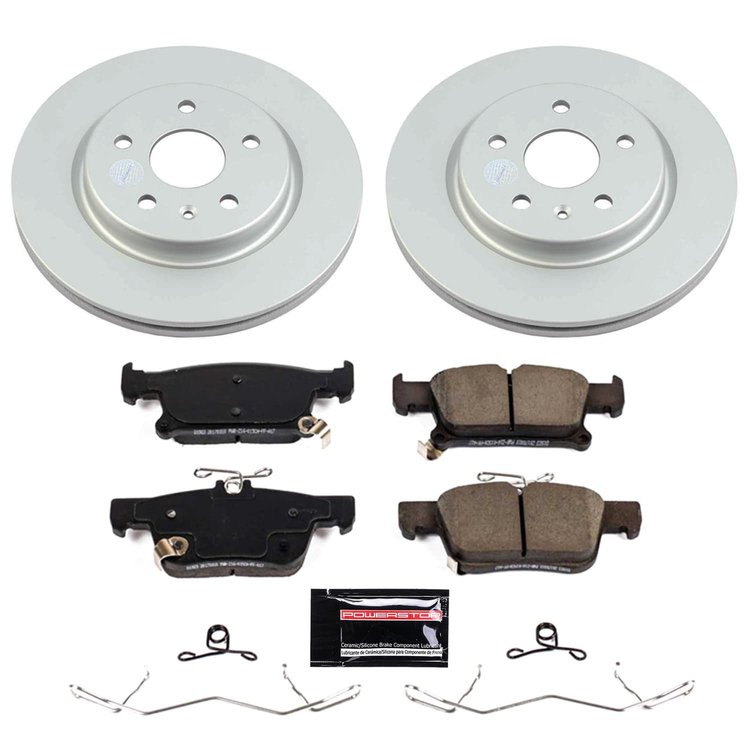 CRK9104 Genuine Geomet Coated Rotor & Low-Dust Ceramic Brake Pad Kit