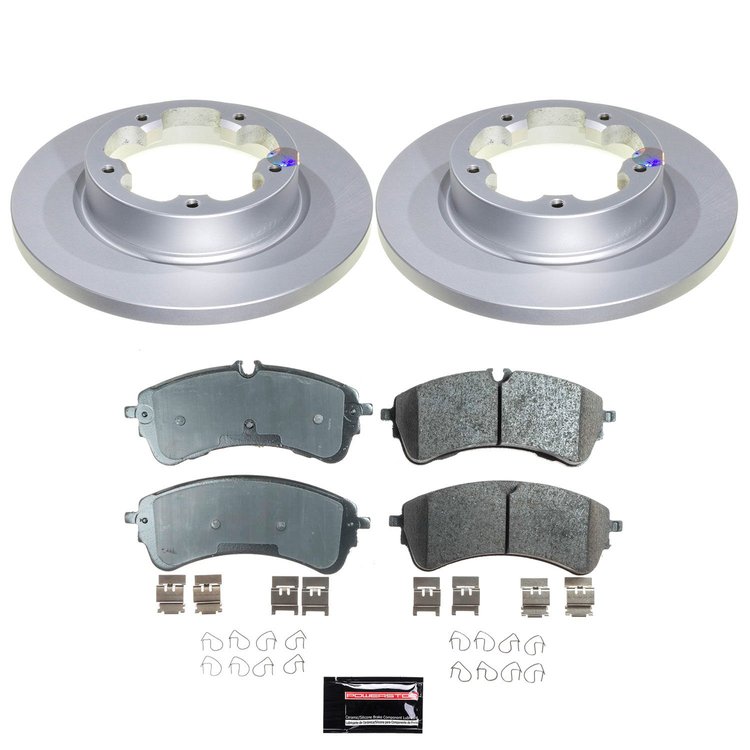 CRK9105 Genuine Geomet Coated Rotor & Low-Dust Ceramic Brake Pad Kit