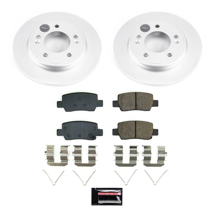 CRK9106 Genuine Geomet Coated Rotor & Low-Dust Ceramic Brake Pad Kit