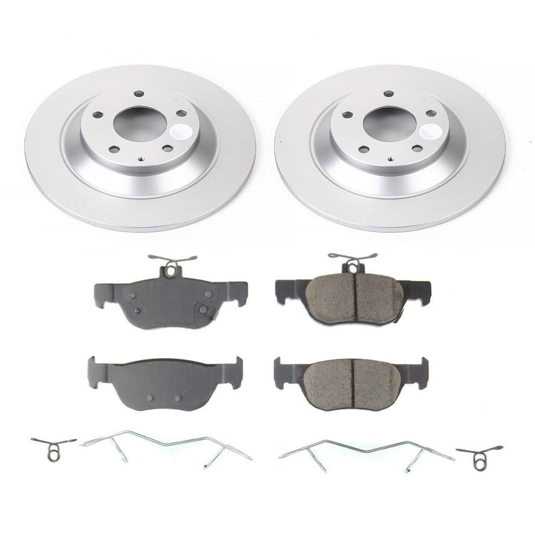 CRK9136 Genuine Geomet Coated Rotor & Low-Dust Ceramic Brake Pad Kit