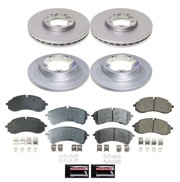CRK9156 Genuine Geomet Coated Rotor & Low-Dust Ceramic Brake Pad Kit