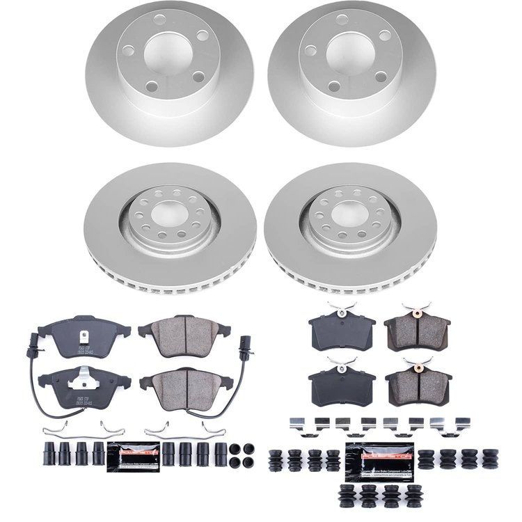 CRK9175 Genuine Geomet Coated Rotor & Carbon-Fiber Ceramic Brake Pad Kit