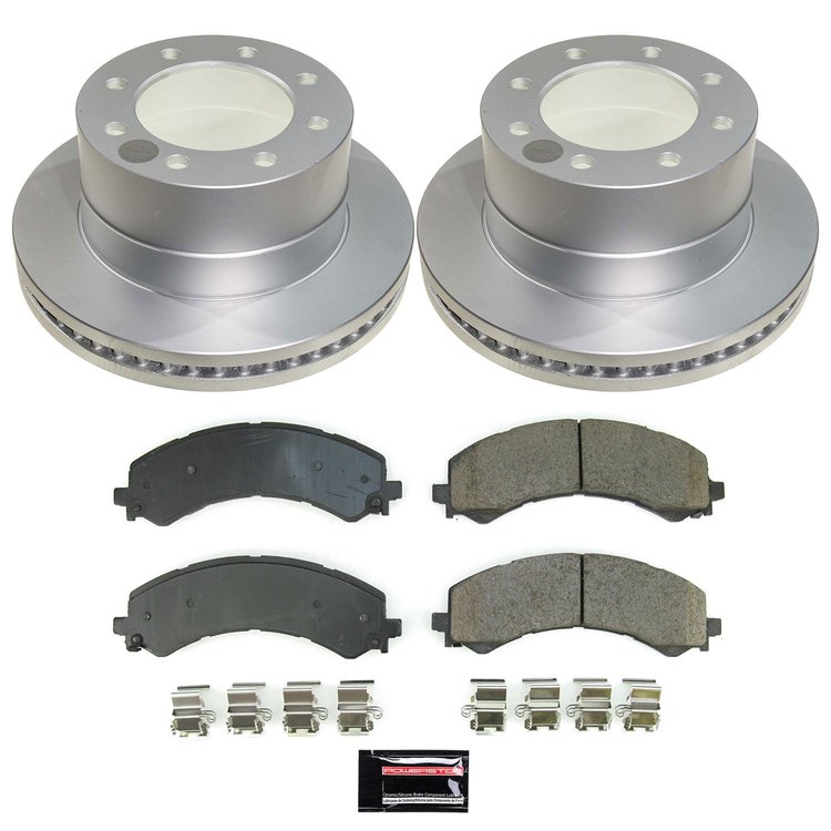 CRK9183 Genuine Geomet Coated Rotor & Low-Dust Ceramic Brake Pad Kit