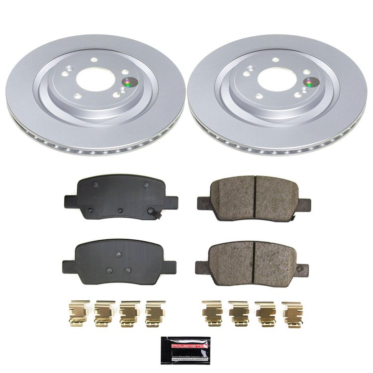 CRK9187 Genuine Geomet Coated Rotor & Low-Dust Ceramic Brake Pad Kit