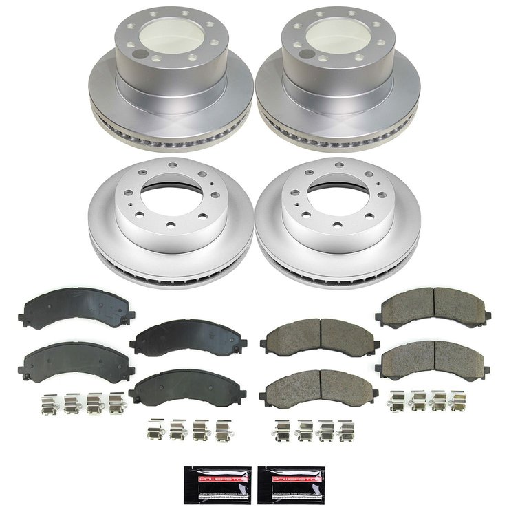 CRK9190 Genuine Geomet Coated Rotor & Low-Dust Ceramic Brake Pad Kit
