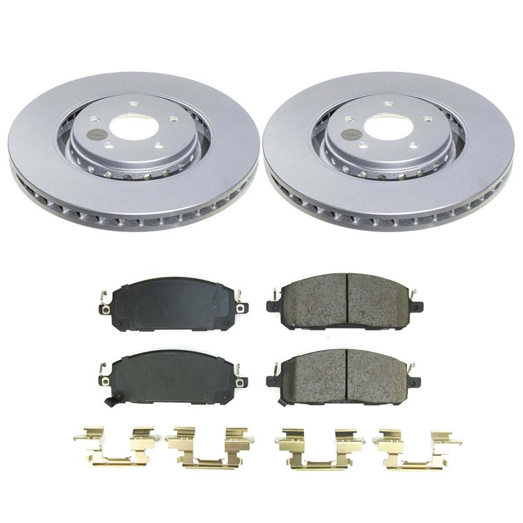 CRK9206 Genuine Geomet Coated Rotor & Low-Dust Ceramic Brake Pad Kit