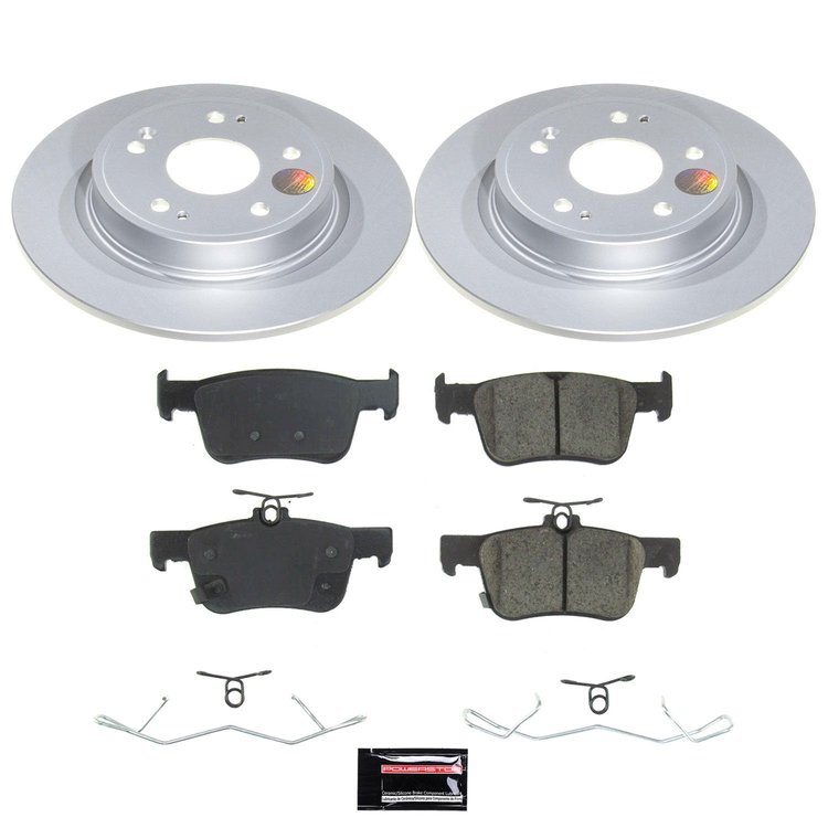CRK9218 Genuine Geomet Coated Rotor & Low-Dust Ceramic Brake Pad Kit
