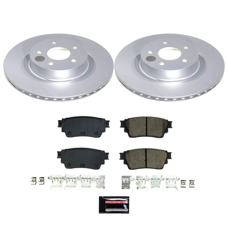CRK9219 Genuine Geomet Coated Rotor & Low-Dust Ceramic Brake Pad Kit