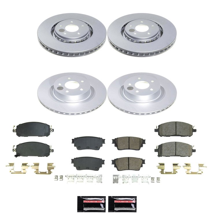 CRK9236 Genuine Geomet Coated Rotor & Low-Dust Ceramic Brake Pad Kit