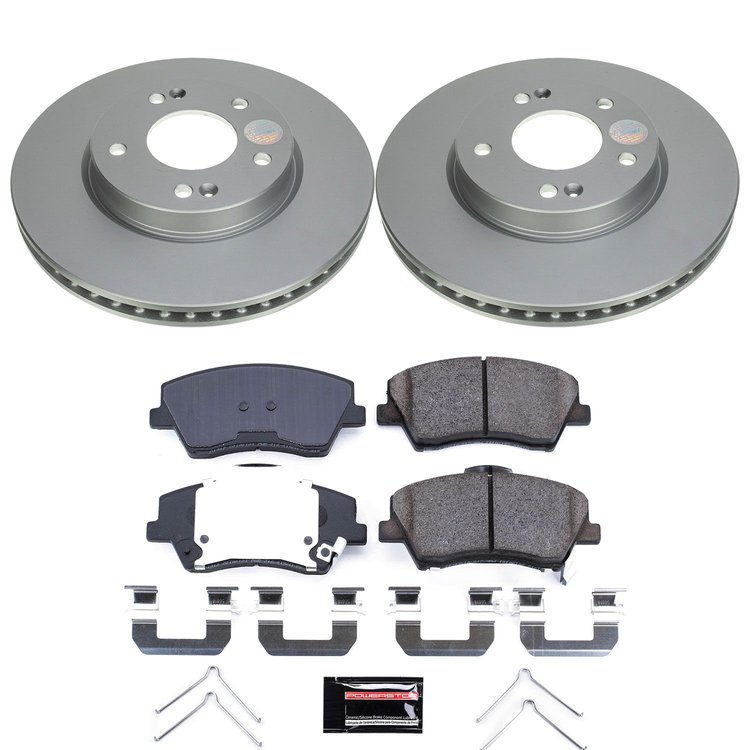 CRK9239 Genuine Geomet Coated Rotor & Low-Dust Ceramic Brake Pad Kit