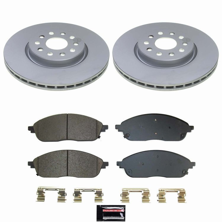 CRK9240 Genuine Geomet Coated Rotor & Low-Dust Ceramic Brake Pad Kit