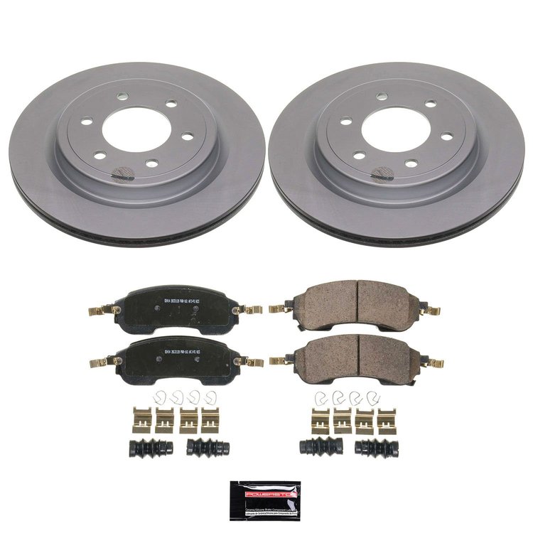 CRK9243 Genuine Geomet Coated Rotor & Low-Dust Ceramic Brake Pad Kit