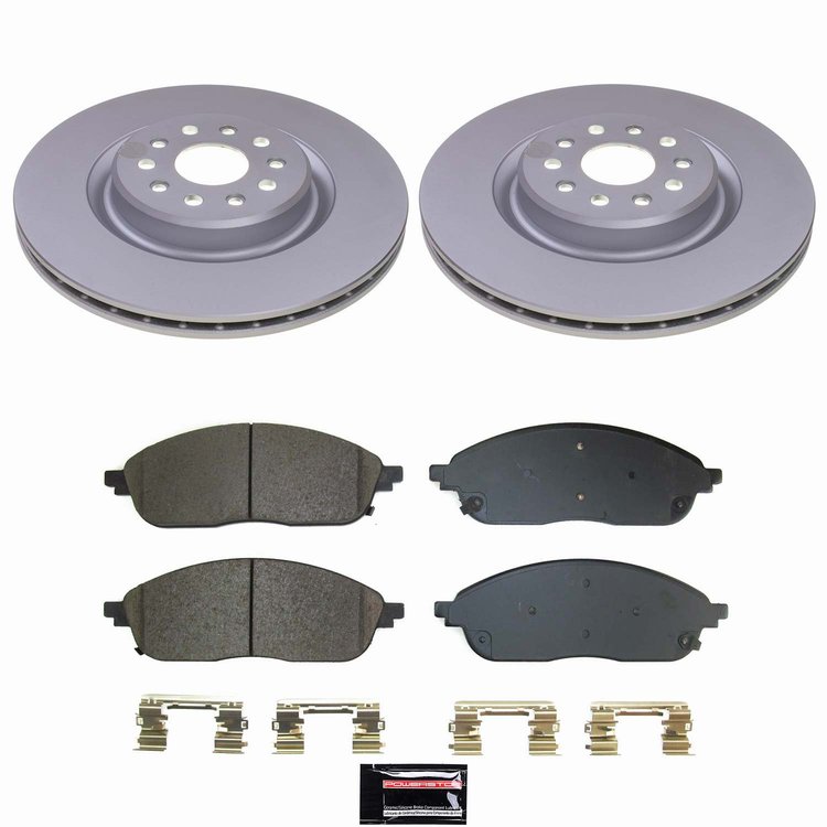 CRK9266 Genuine Geomet Coated Rotor & Low-Dust Ceramic Brake Pad Kit
