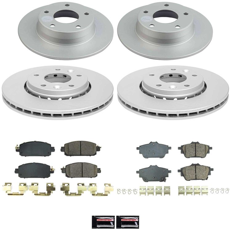 CRK9315 Genuine Geomet Coated Rotor & Low-Dust Ceramic Brake Pad Kit