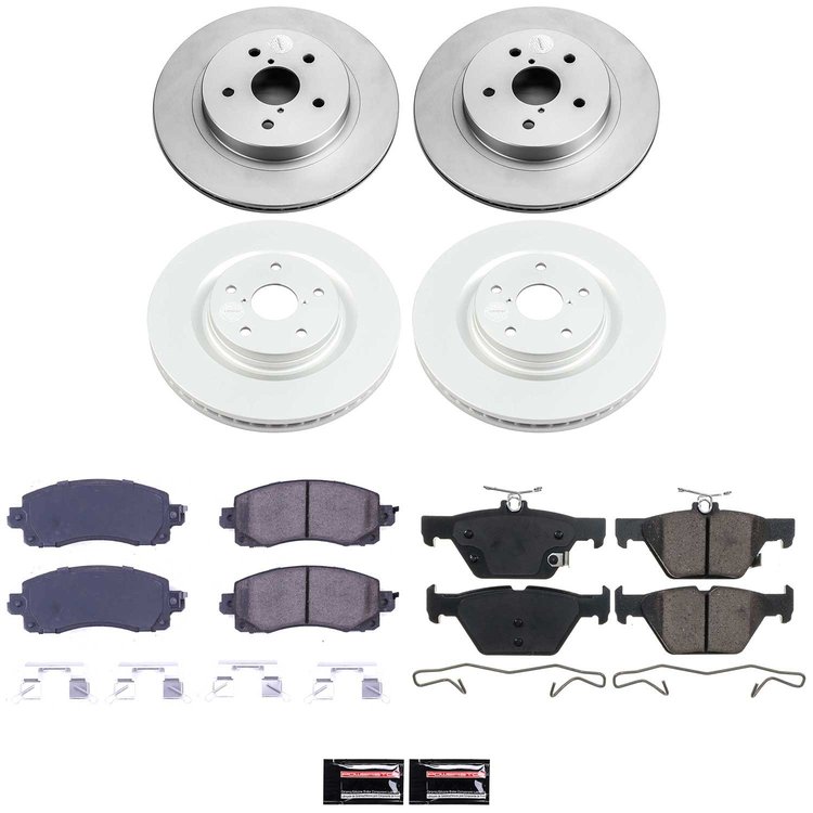CRK9316 Genuine Geomet Coated Rotor & Low-Dust Ceramic Brake Pad Kit