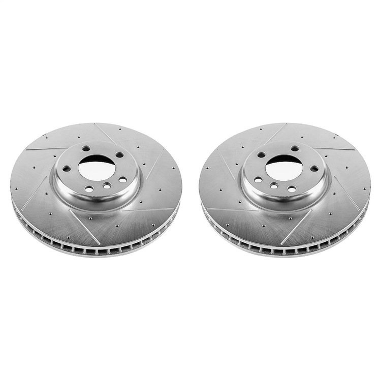 Cross-Drilled and Slotted Brake Rotors Front