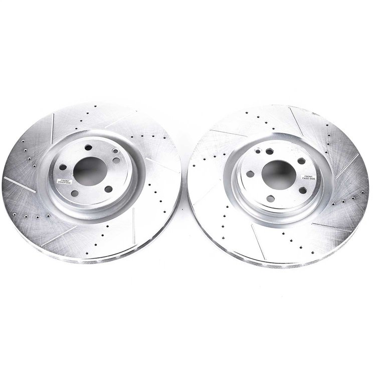 Cross-Drilled and Slotted Brake Rotors Front