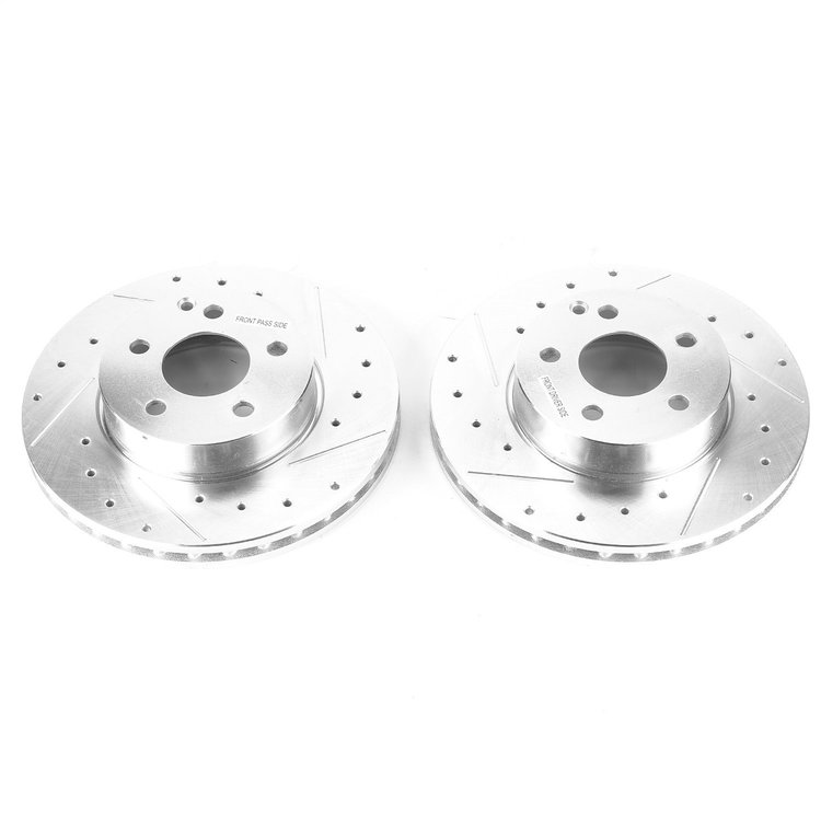 Cross-Drilled and Slotted Brake Rotors Front