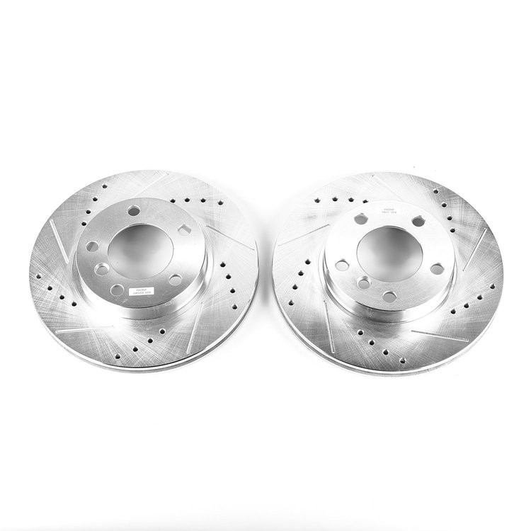 Cross-Drilled and Slotted Brake Rotors Front