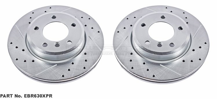 Cross-Drilled and Slotted Brake Rotors Front
