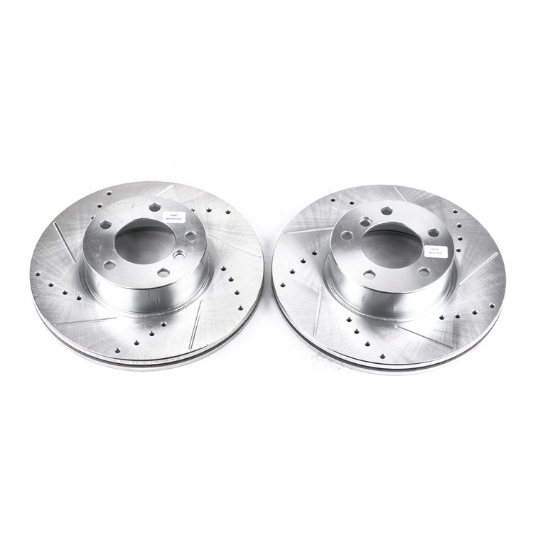 Cross-Drilled and Slotted Brake Rotors Front