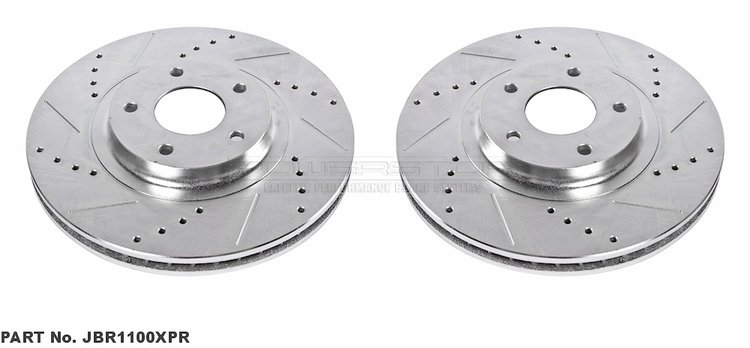 Cross-Drilled and Slotted Brake Rotors Front