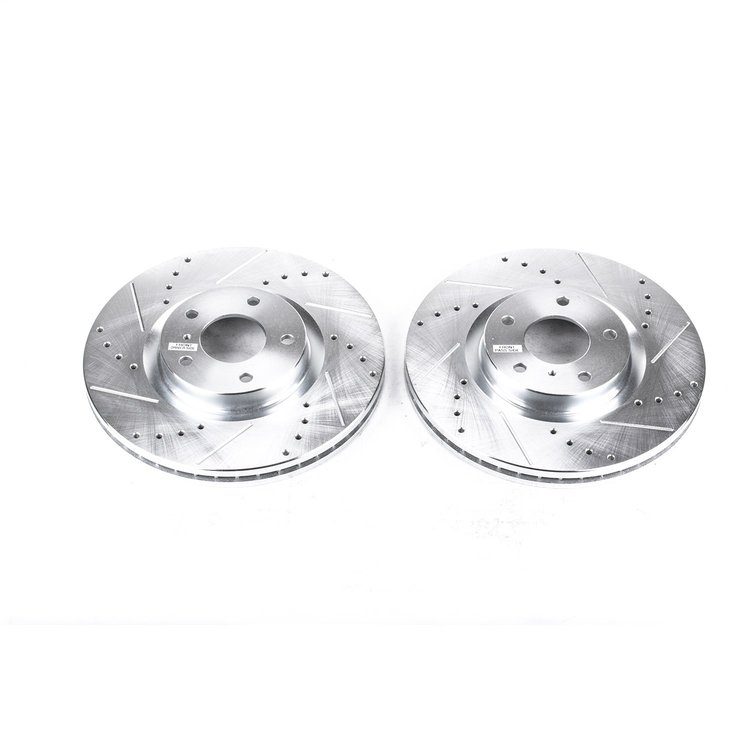 Cross-Drilled and Slotted Brake Rotors Front