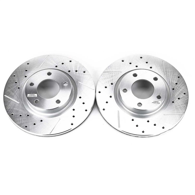 Cross-Drilled and Slotted Brake Rotors Front