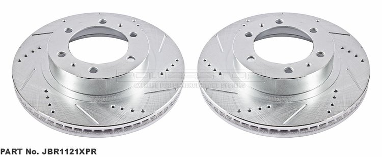 Cross-Drilled and Slotted Brake Rotors Front