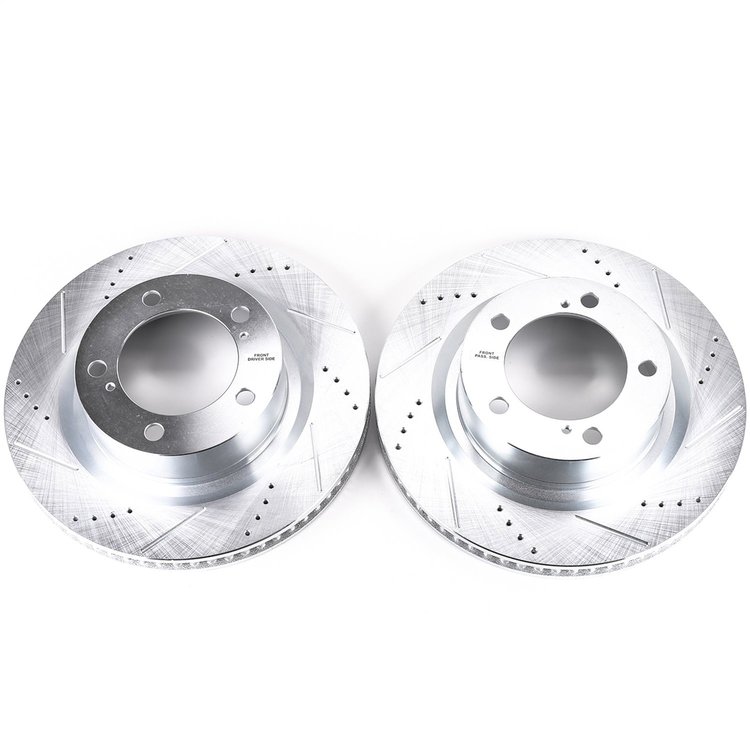 Cross-Drilled and Slotted Brake Rotors Front